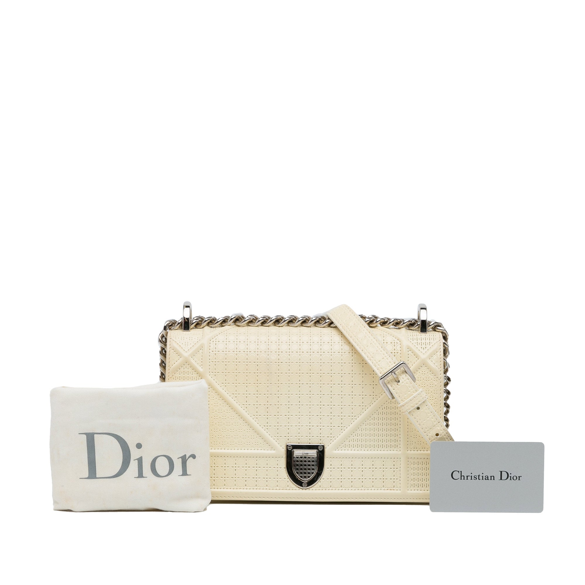 Dior Pre-Owned Medium Patent Diorama | Women | White