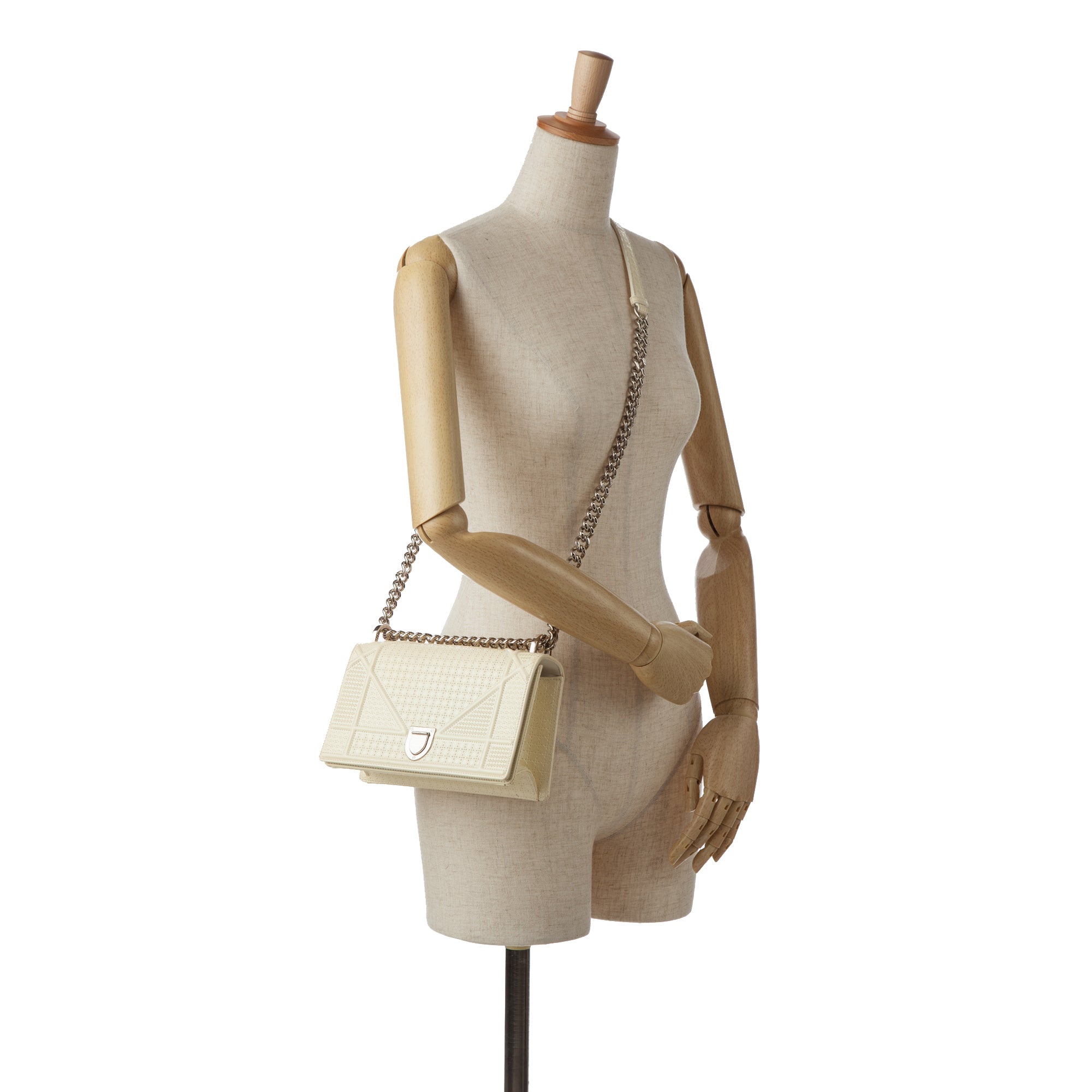 Dior Pre-Owned Medium Patent Diorama | Women | White