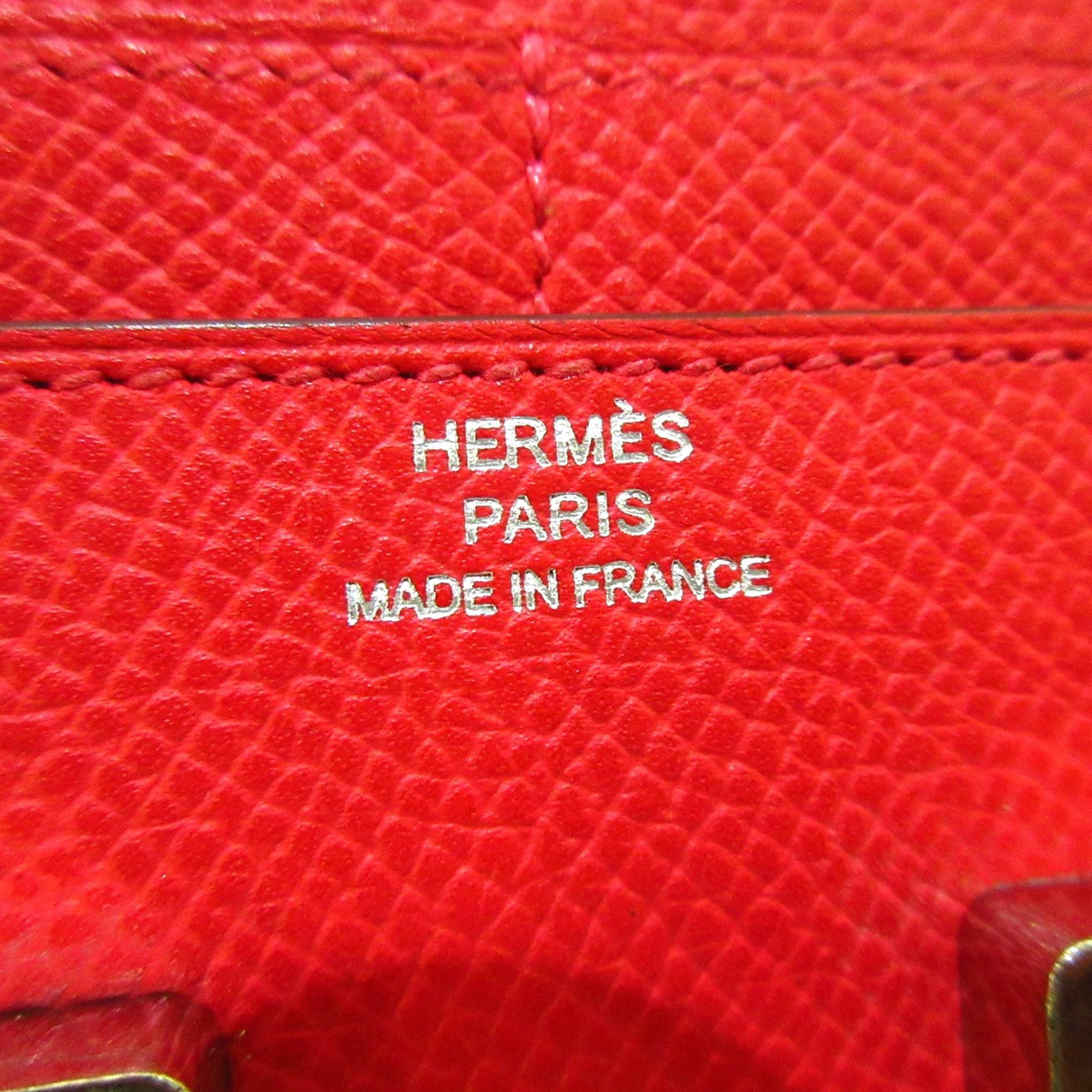 Hermès Pre-Owned Epsom Constance Compact Wallet | Women | Red x Gold