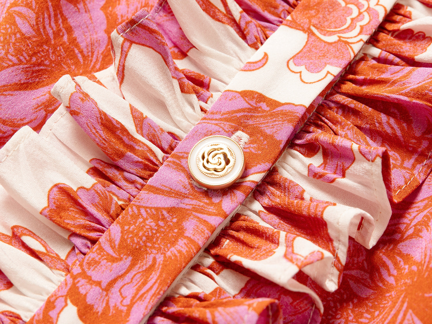 Silk Printed Dress | Pink