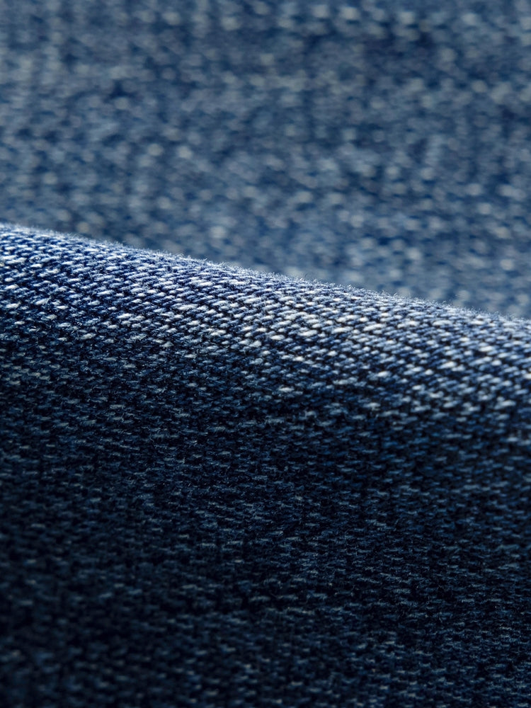 Silk Straight-Leg Jeans | Blue