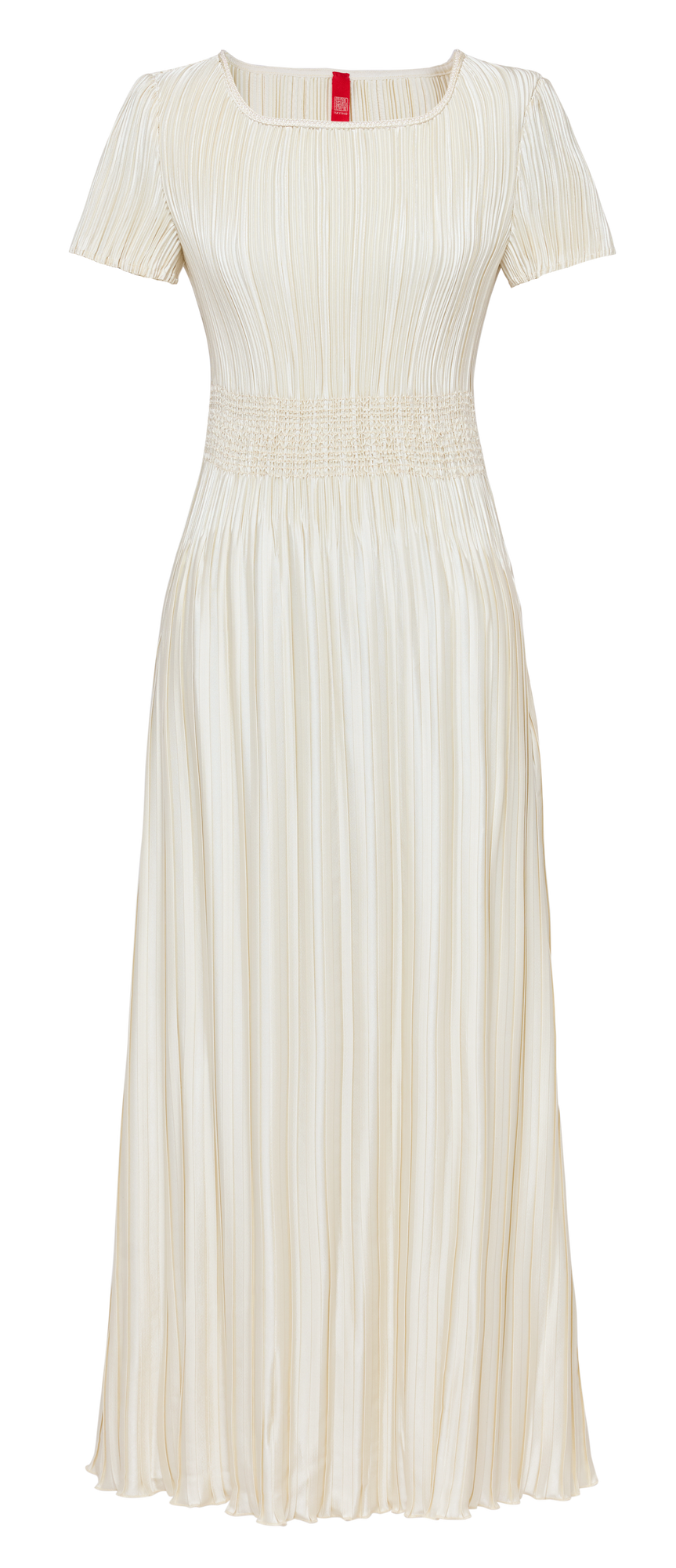 Pleated Waist-Cinched Dress | Golden