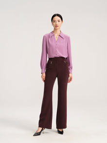 Mulberry Silk Blouse | Purple