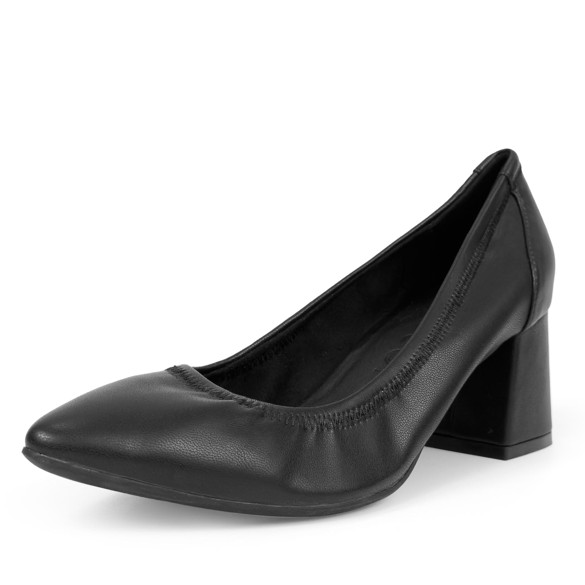 Elisea | Black Stretch Nappa Faux Leather
