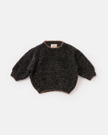Boxy Sweater - Fuzzy | Black Melange