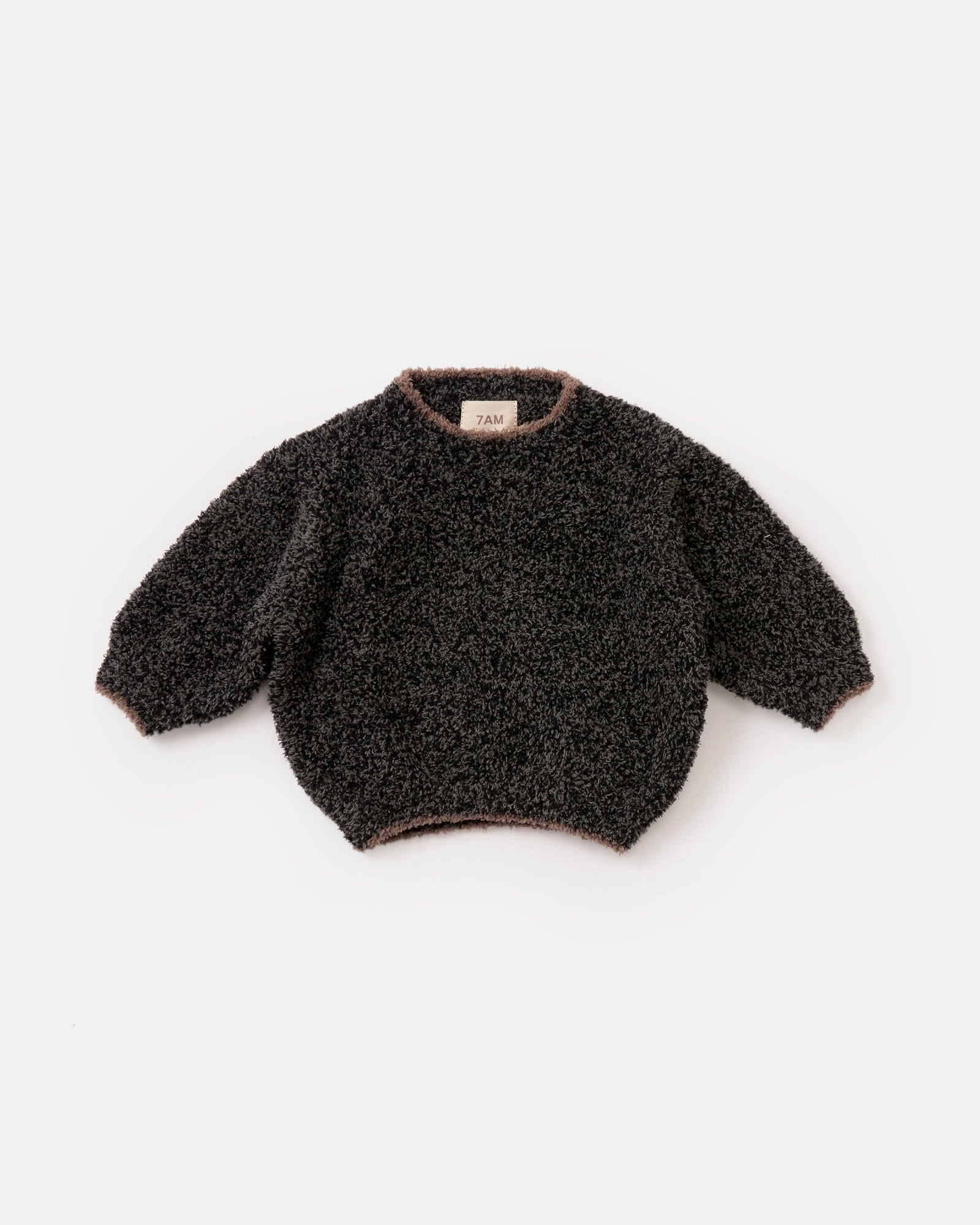 Boxy Sweater - Fuzzy | Black Melange