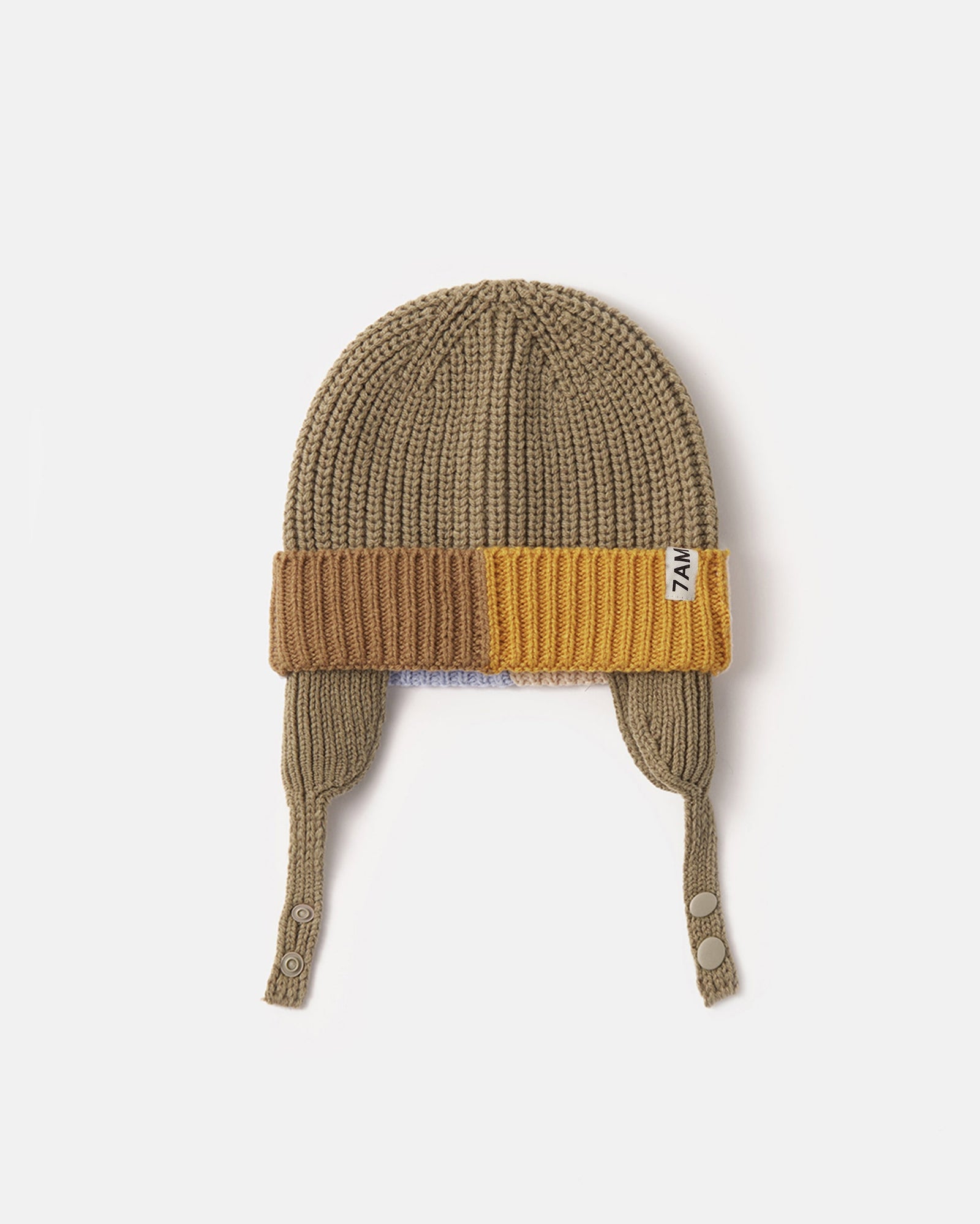 Beanie Ear Flap - Chunky | Olive Multicolor