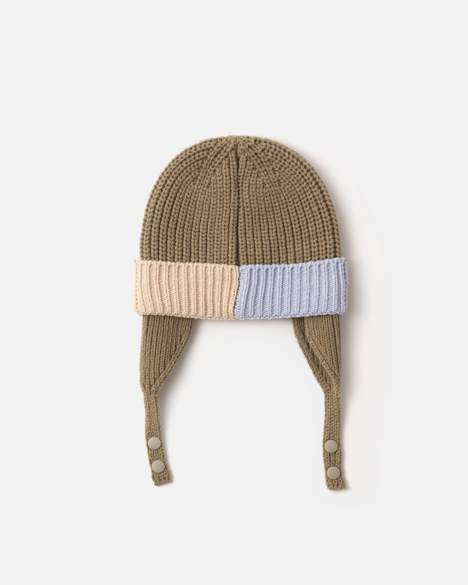 Beanie Ear Flap - Chunky | Olive Multicolor