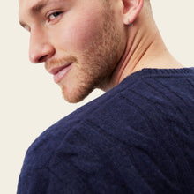Mens | Luke Cashmere Cable Knit Sweater | Navy