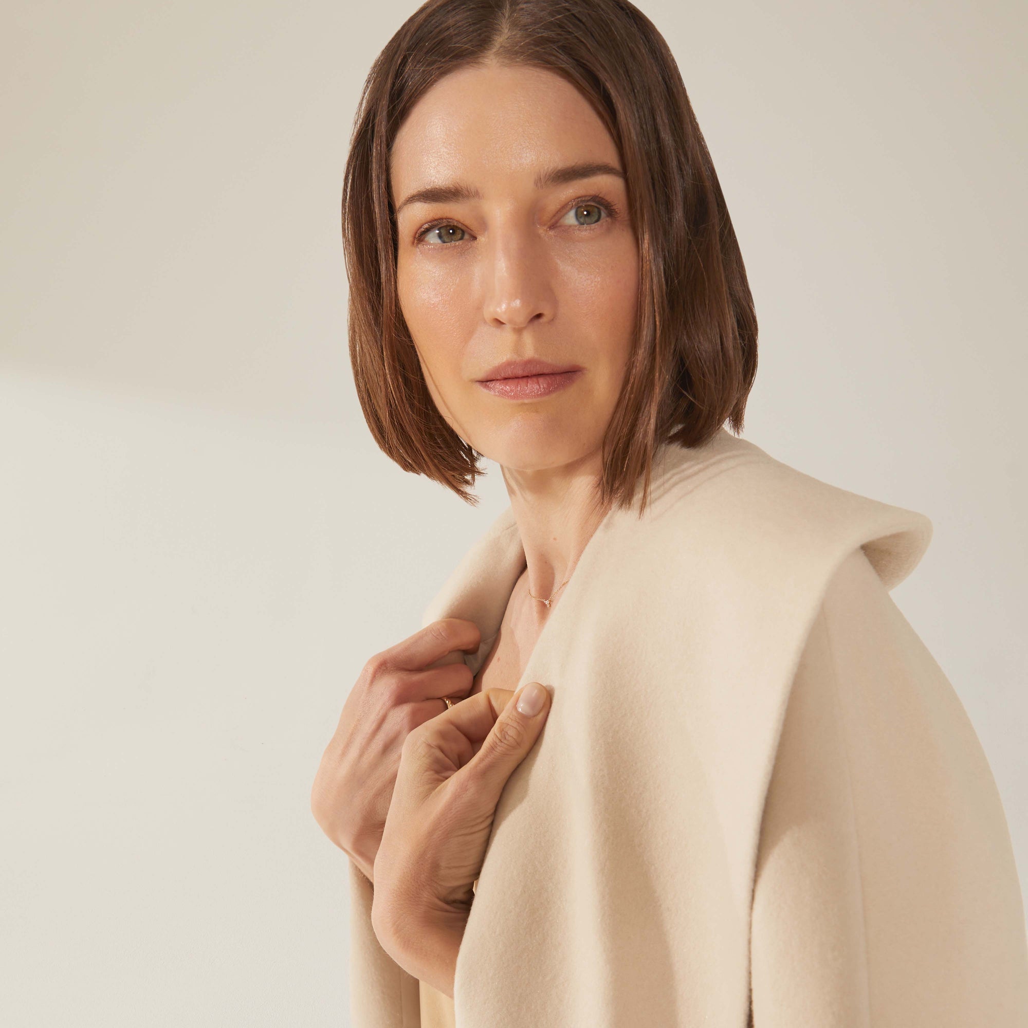 Womens | Brigette Cashmere-Wool Robe | Beige