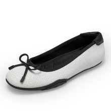 Onyx | White/Black Perforated Faux Leather
