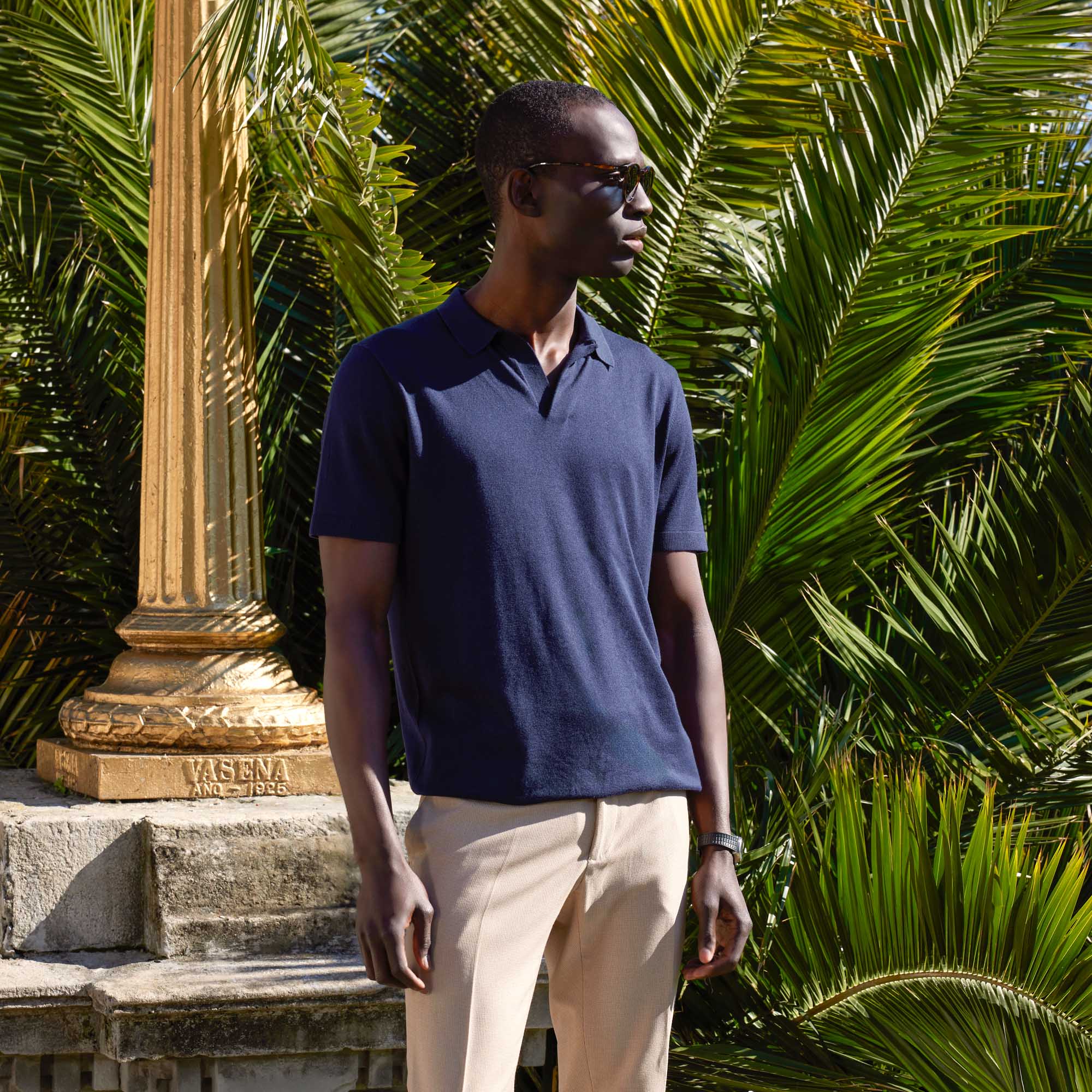 Mens | Elliot Featherlight Short Sleeve Polo | Navy