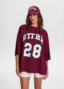 Better League Oversized Tee | Burgundy