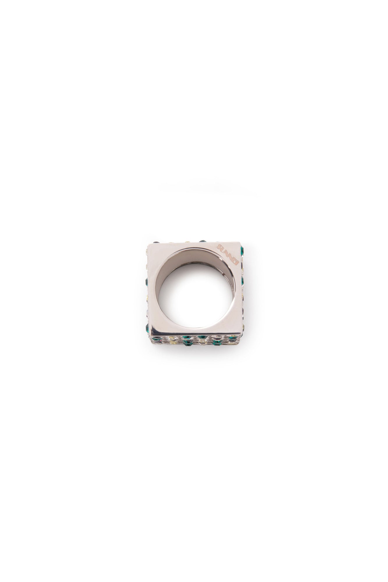 Giostra Silver Cube Ring | Women | Multicolor