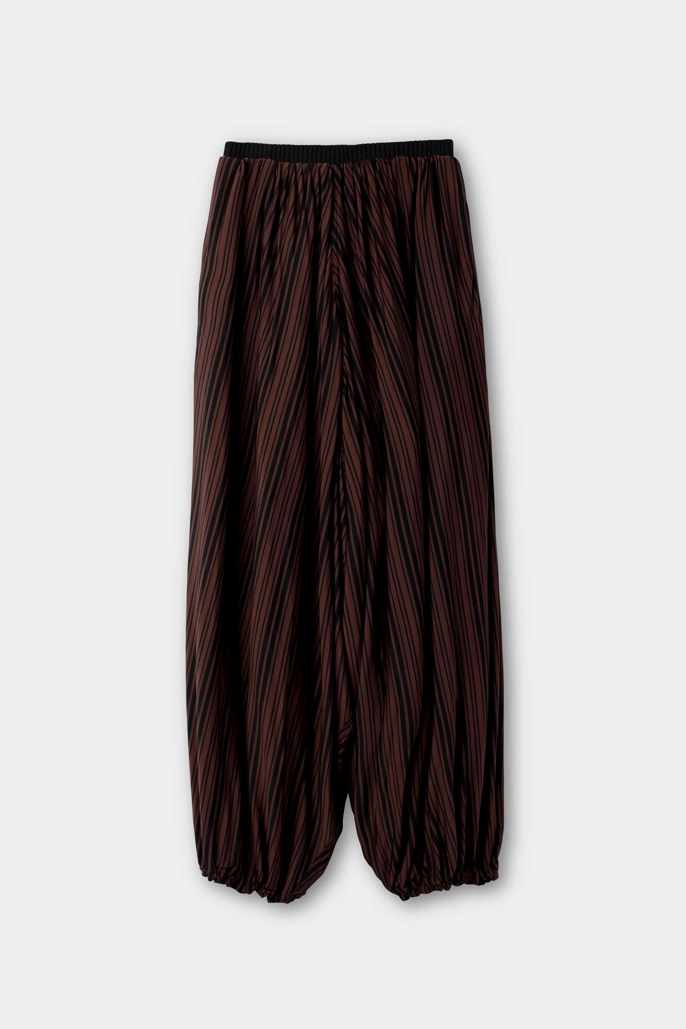 Sarouel Pants | Women | Black x Brown Stripes