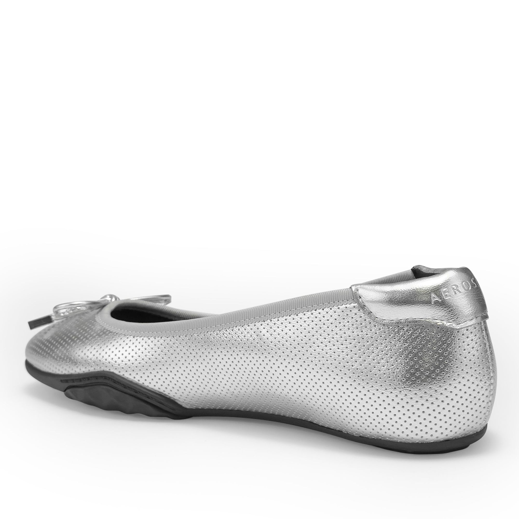 Onyx | Silver Metallic Perforated Faux Leather