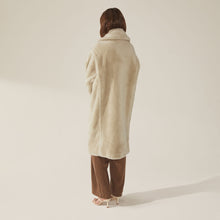 Womens | Charlotte Australian Wool Oversized Teddy Coat | Beige
