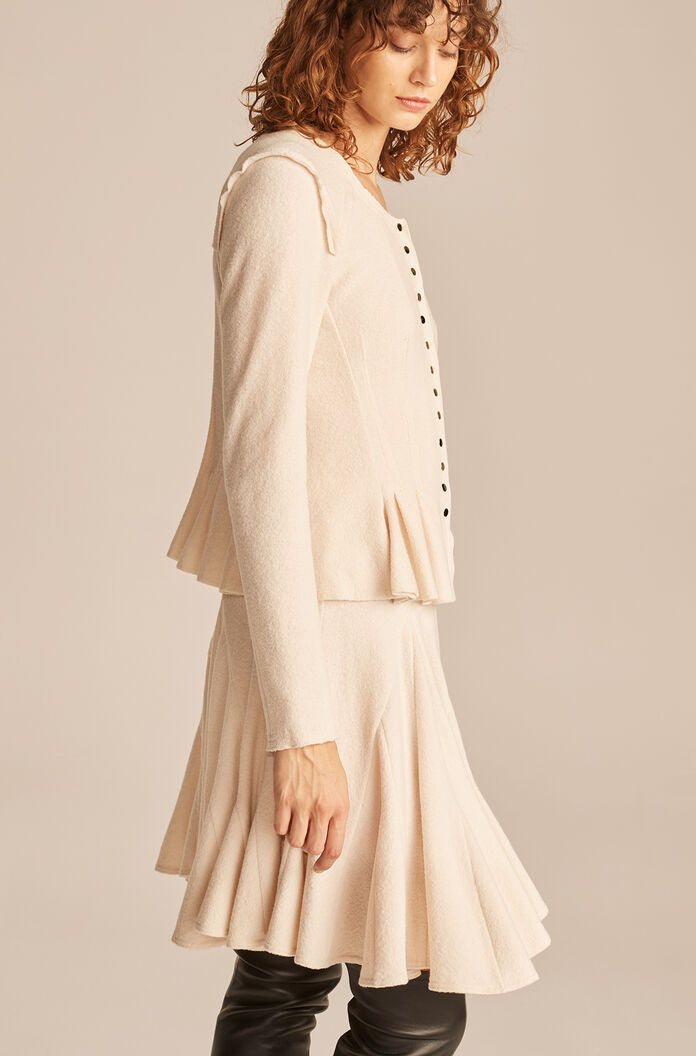 Fluted Skirt | Alabaster