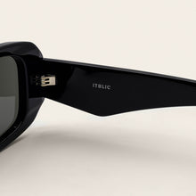 Unisex | Gabriele Rectangle Italian Acetate Sunglasses | Black