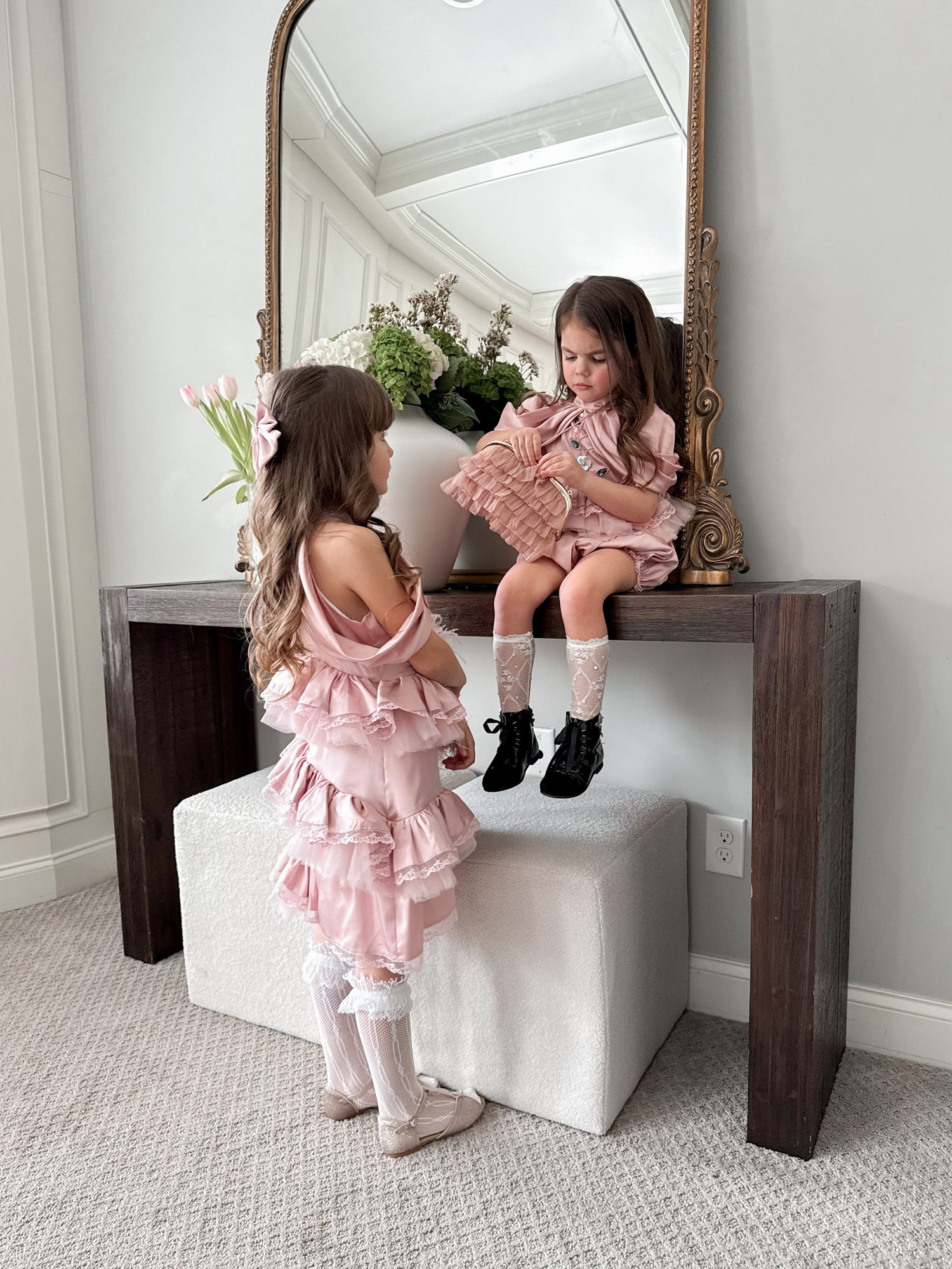 Pink Satin Ballerina Dress | Pink