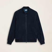 Mens | Chase Suede Bomber Jacket | Navy
