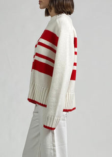 Womens | Rhea Wool Cashmere Sweater | Brule/Apple Red
