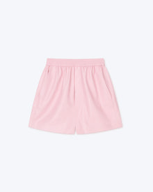 Womens | Brenna Okobor Alt-Leather Shorts | Pink