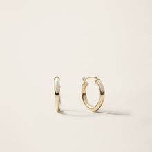Womens | Tube Hoop Earrings | 14K Solid Yellow Gold