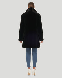 Sheared Mink Revesible Short Coat | Women | Black