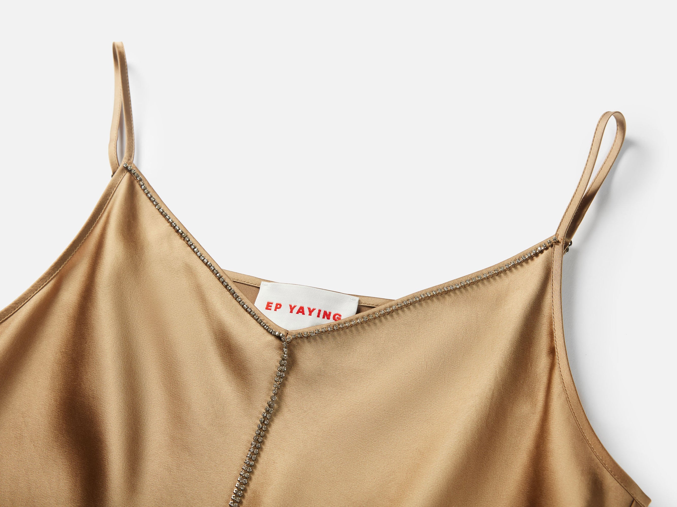 SLIP DRESS | Camel