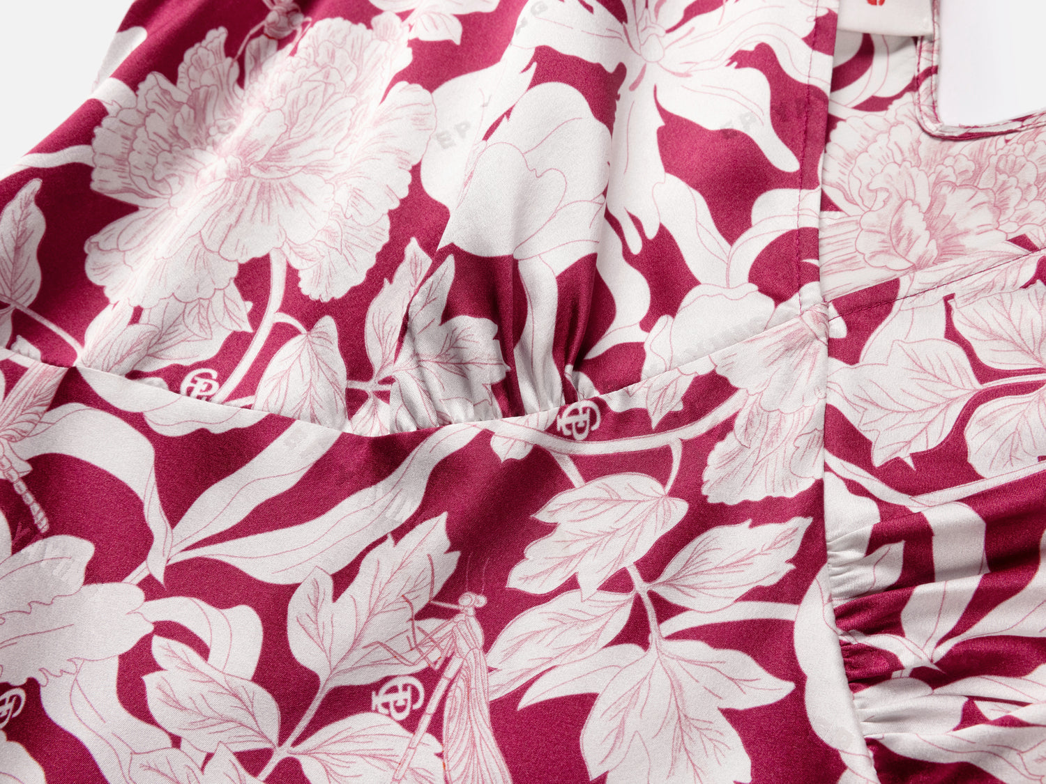 Silk Printed Dress | Red