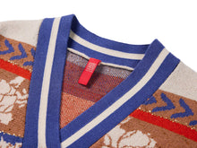 Printed Knit Sweater | Orange