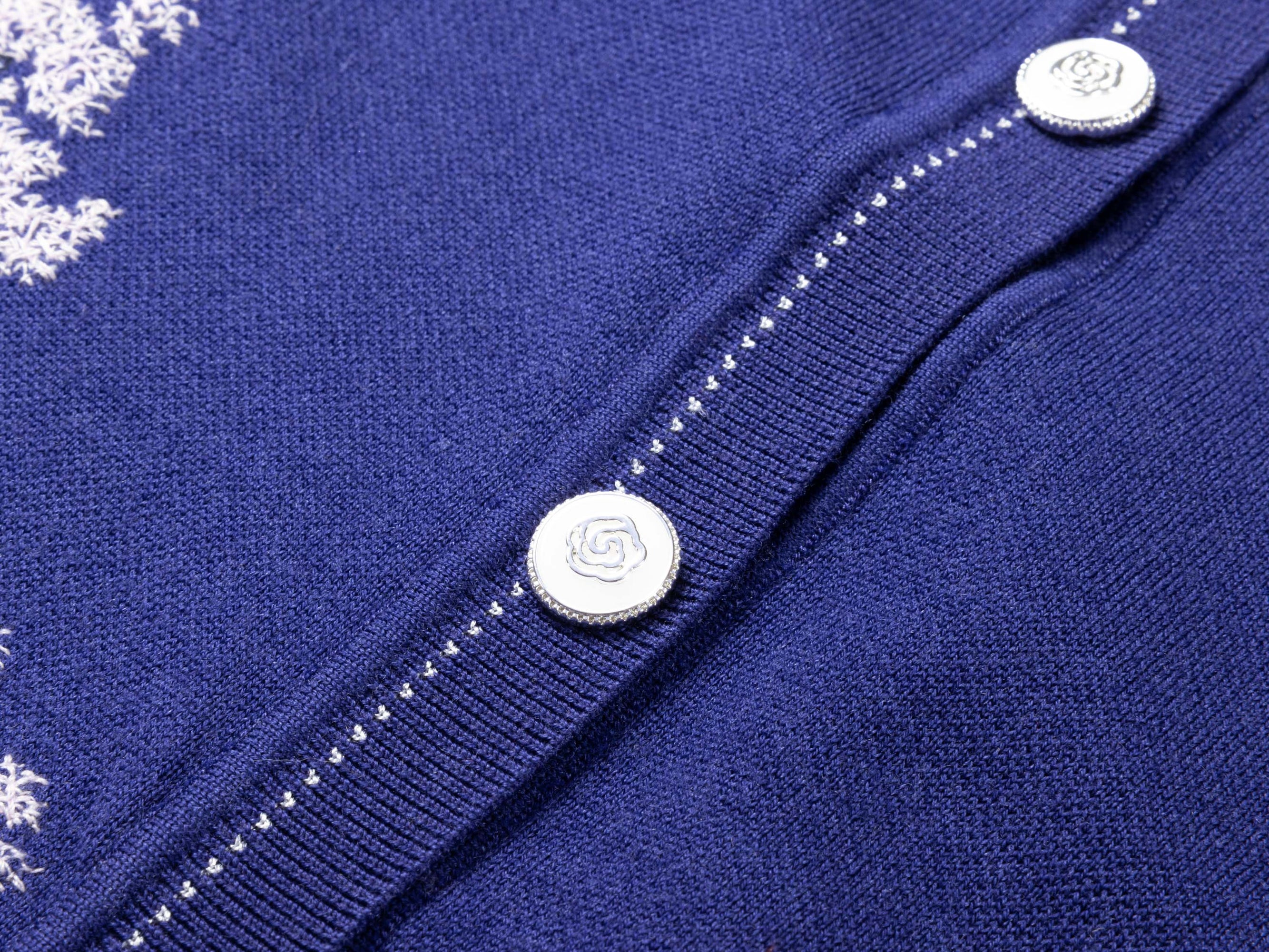 Embroidered Cardigan | Purple