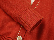 Contrast Knit Cardigan | Orange