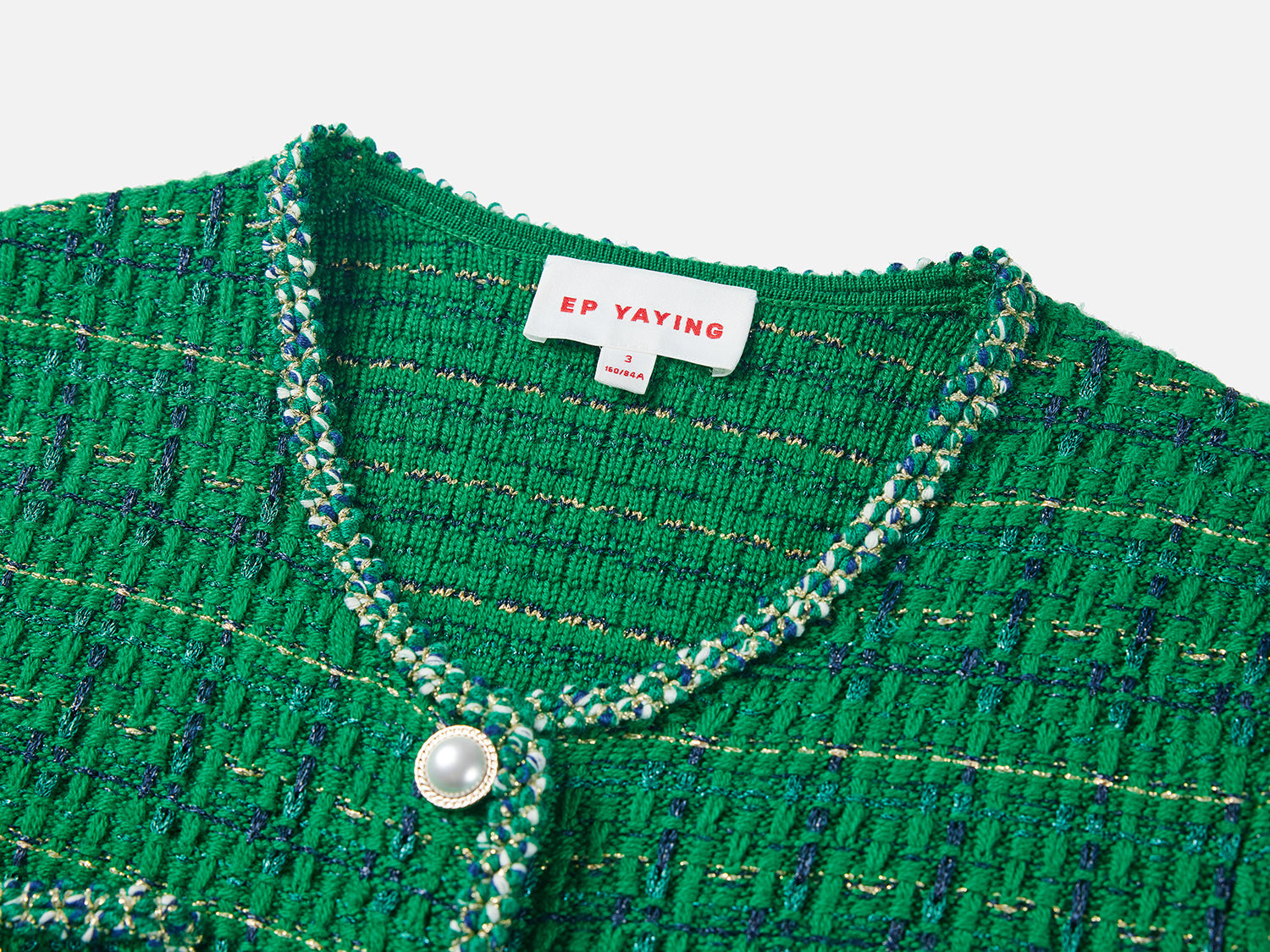 Trimmed Knit Top | Green