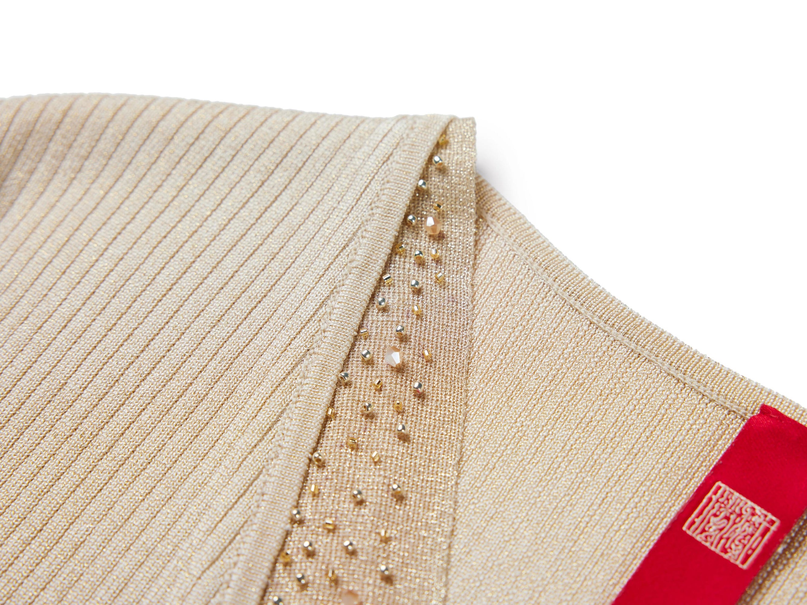 Knit Short Sleeve Top | Beige