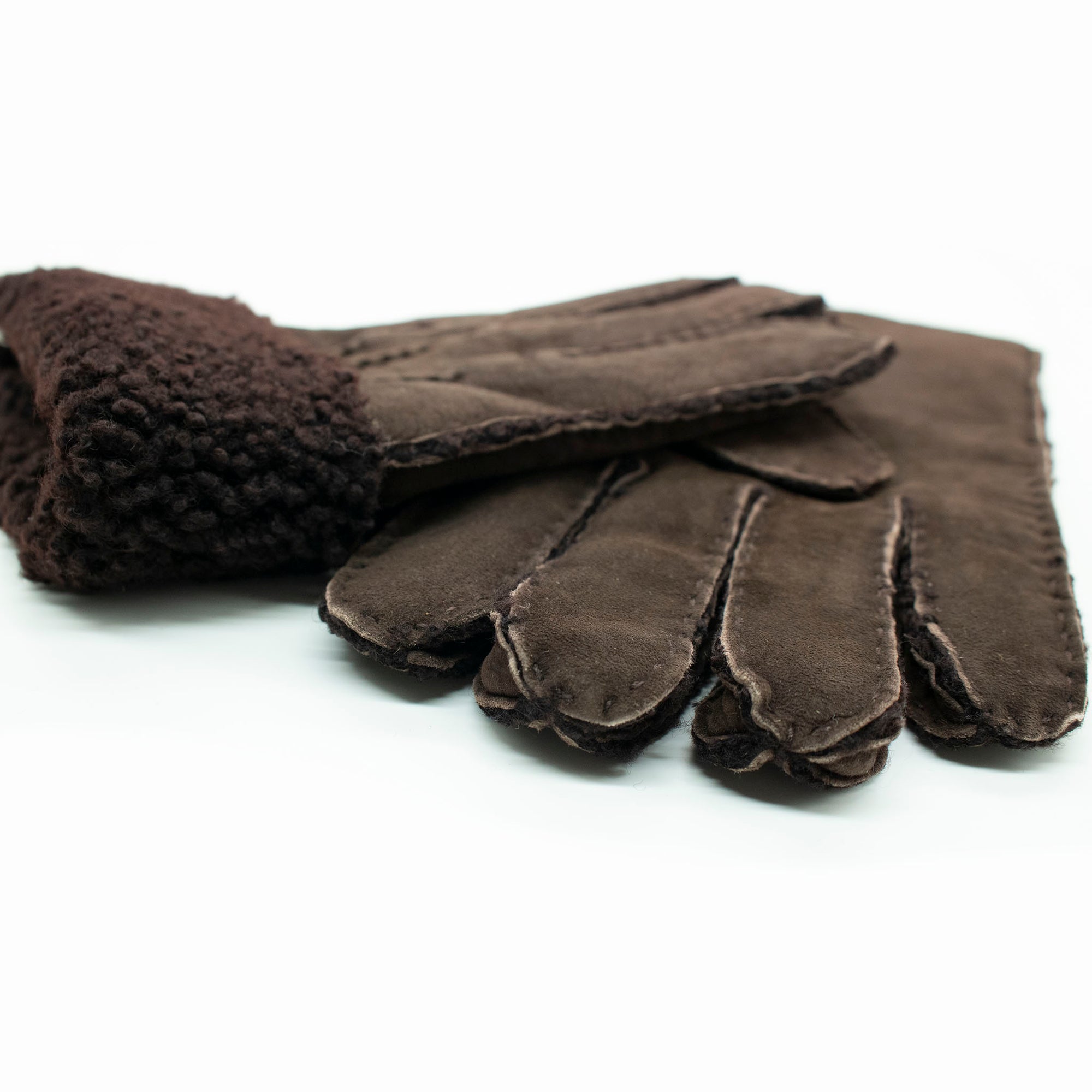Mens | Shearling Gloves | Dark Brown