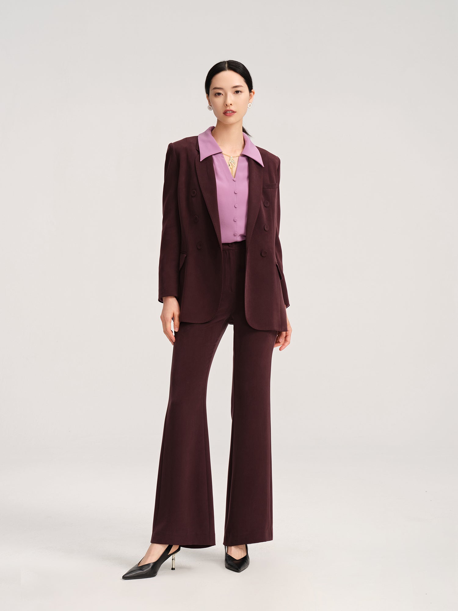 Mulberry Silk Blouse | Purple