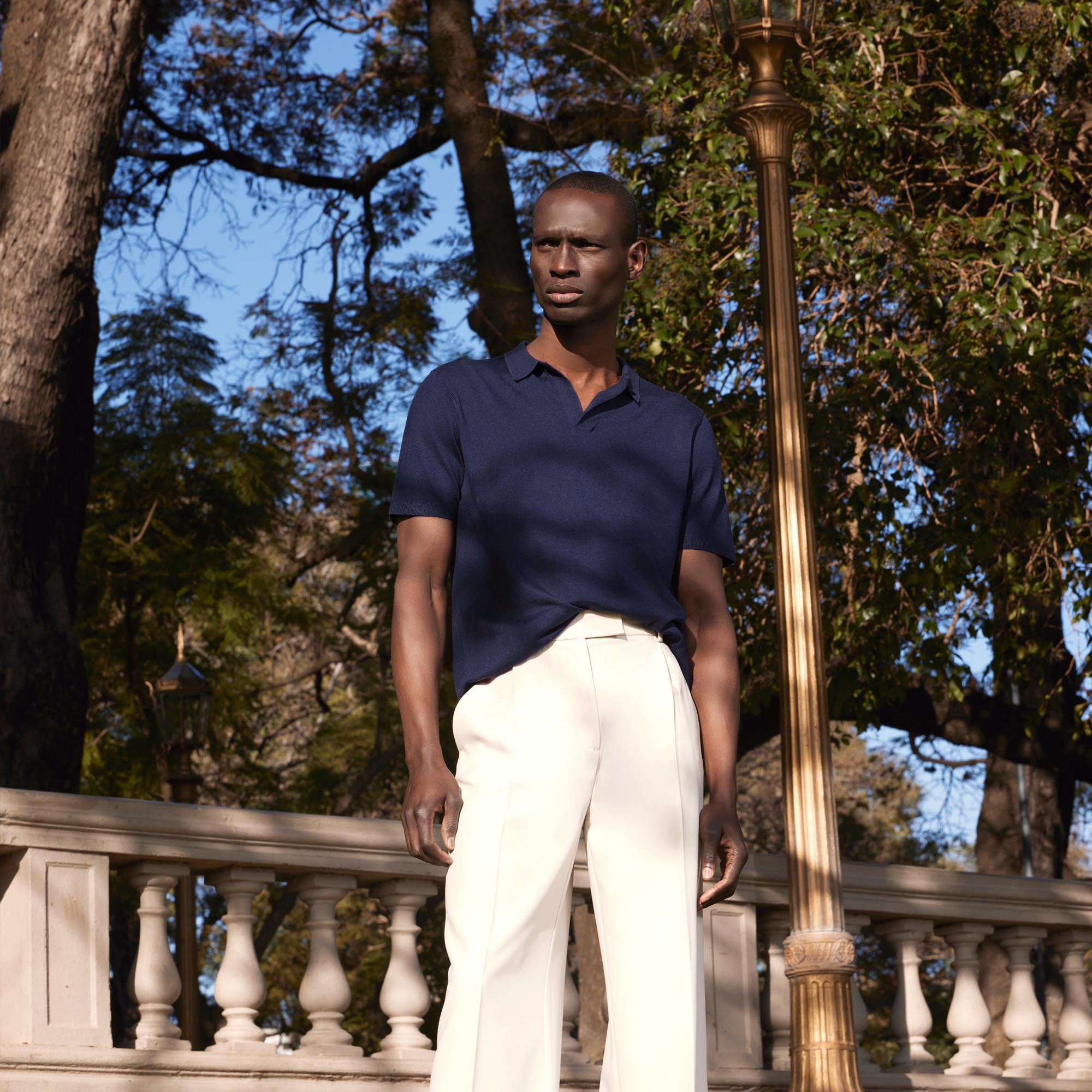 Mens | Elliot Featherlight Short Sleeve Polo | Navy