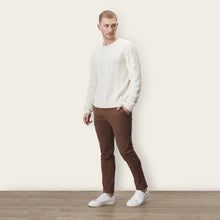 Mens | Luke Cashmere Cable Knit Sweater | Cream