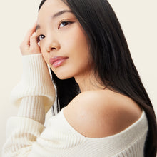 Womens | Lila Chunky Cashmere Boatneck | Ivory