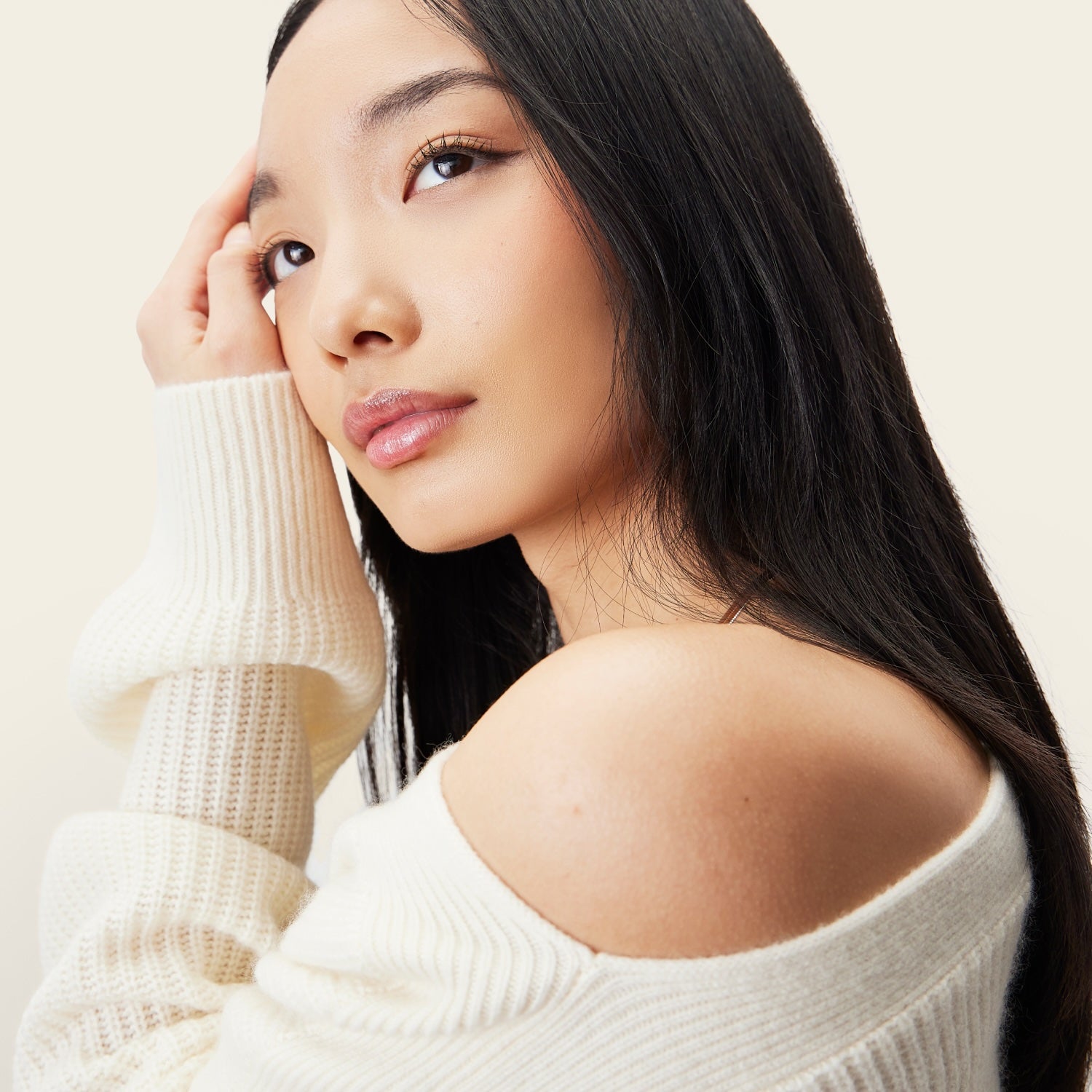 Womens | Lila Chunky Cashmere Boatneck | Ivory