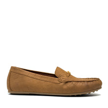 Drita Casual Loafer | Tan Faux Crochet Nubuck