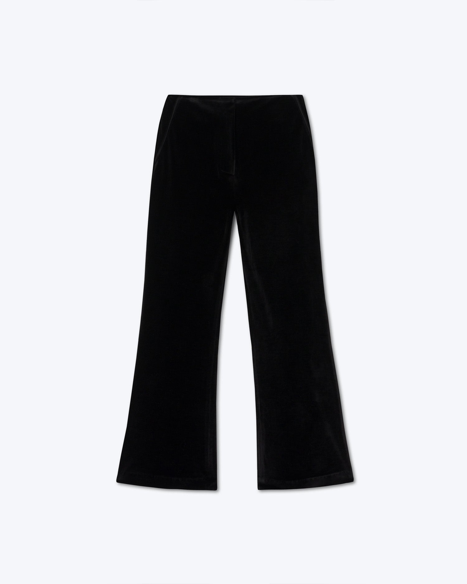 Womens | Beata Stretch Velvet Trousers | Black