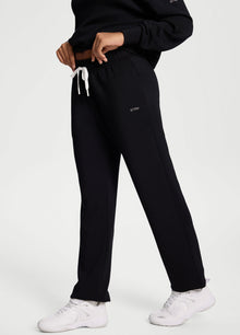Soft Straight-Leg Sweatpants | Black