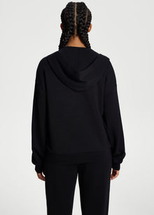Oversized Zip-Up Hoodie | Black