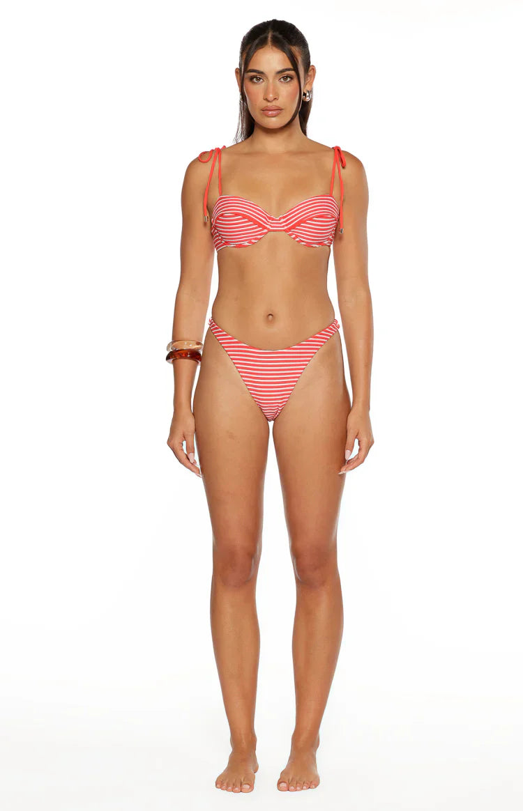 9.0 Swim Bianca Bikini Bottoms | Red Stripe