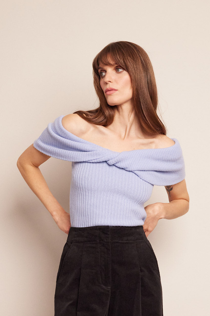 Petunia Top | Sky Blue