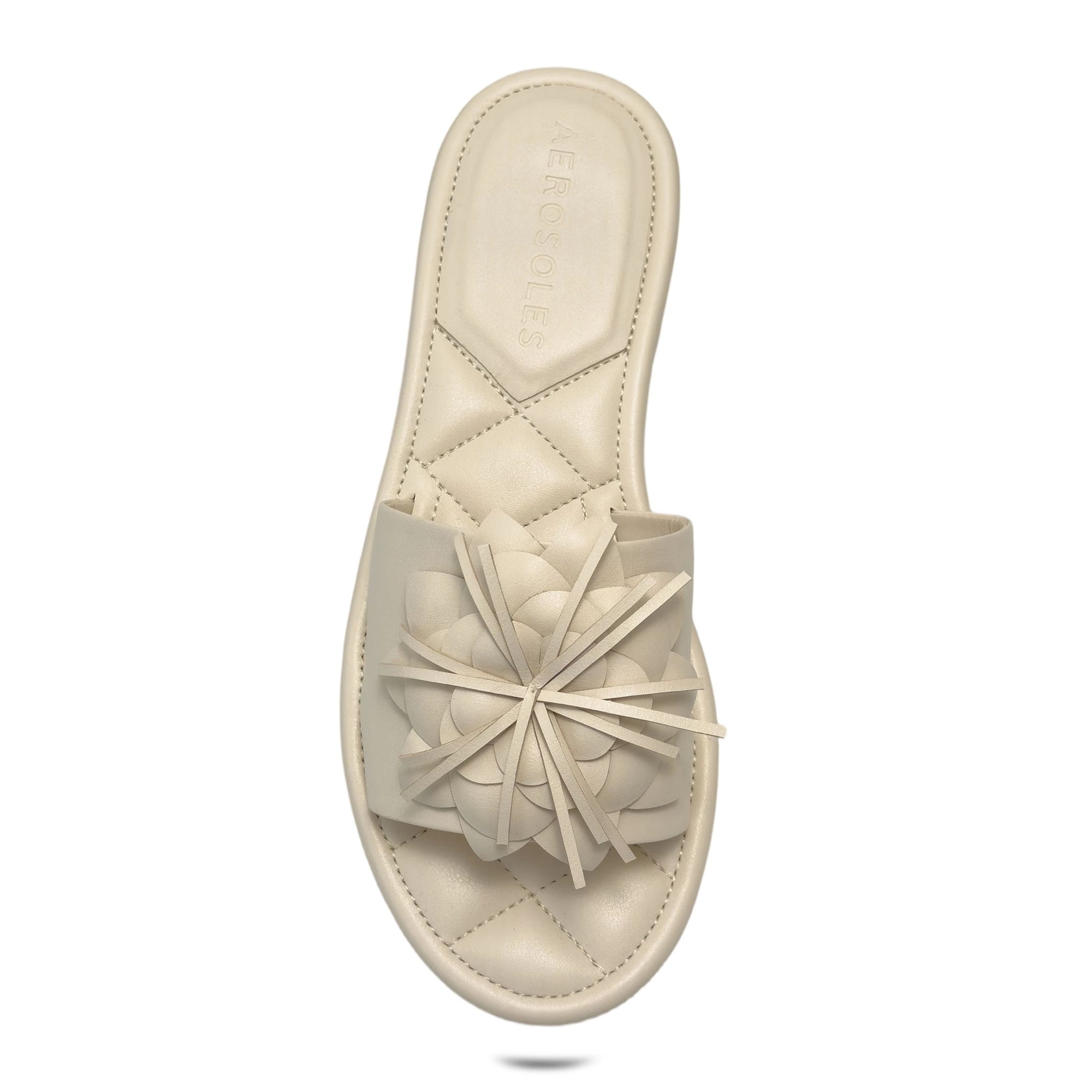 Begonia Sandal Flat | Eggnog Faux Nappa