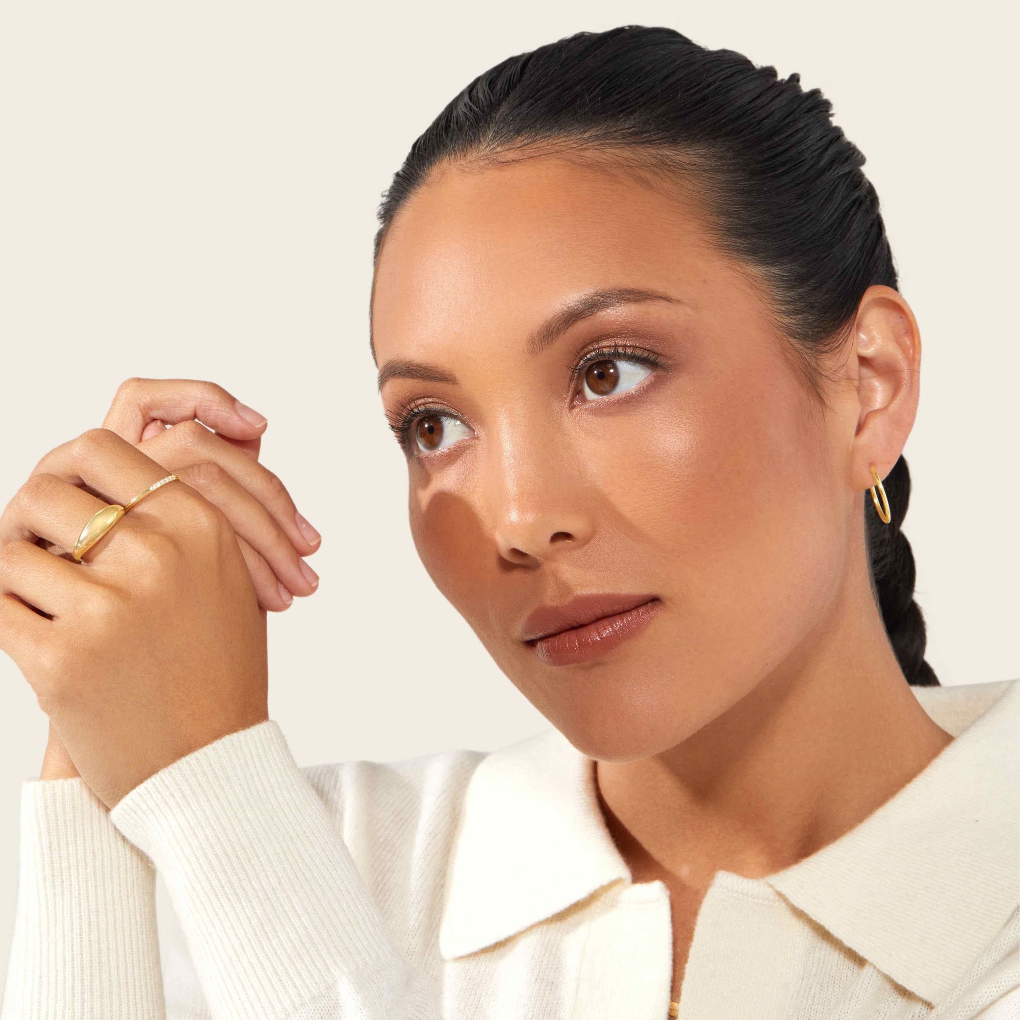 Womens | Dome Ring | 14K Solid Yellow Gold